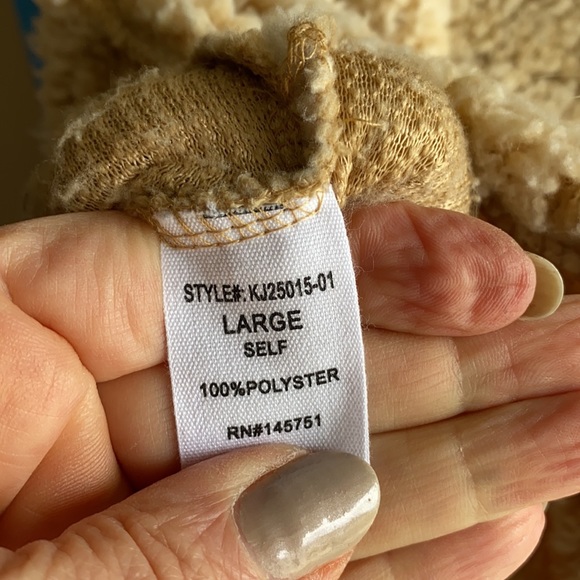 Lg. Peach Love Sherpa Pullover - Picture 6 of 6